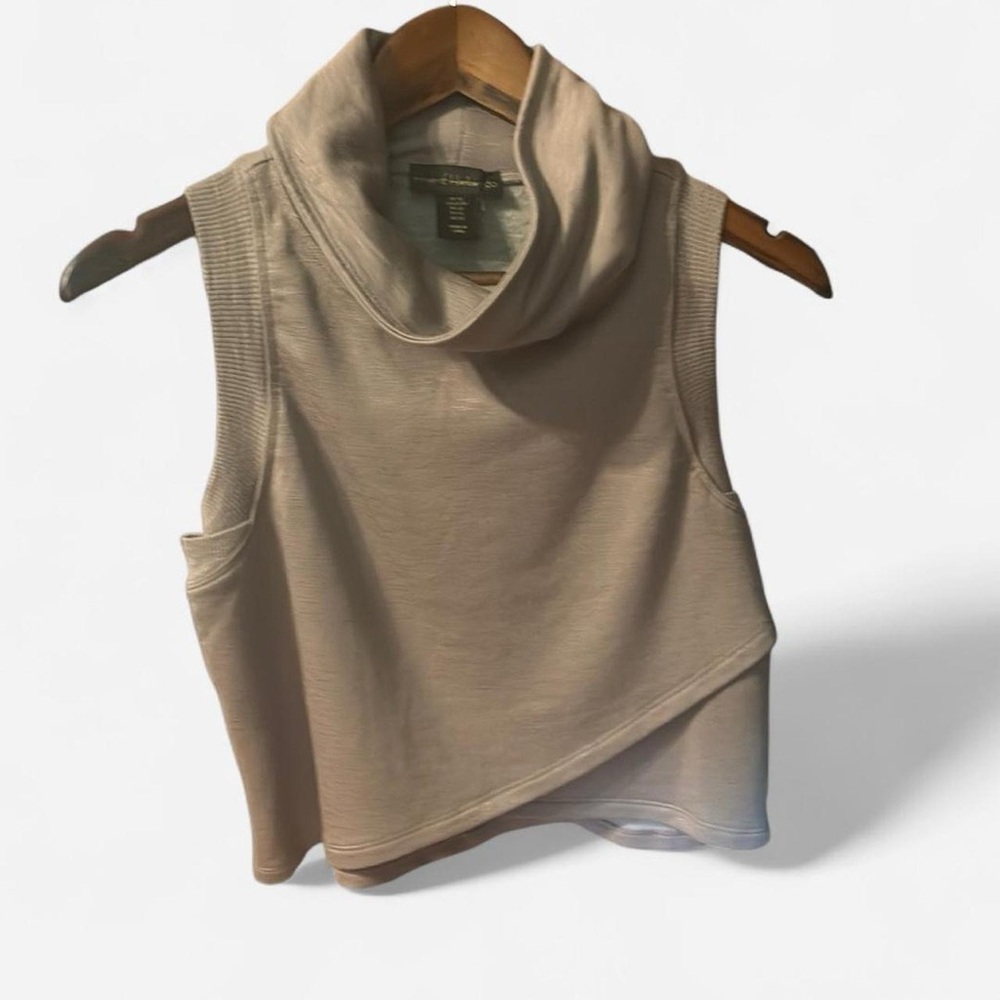 House of Harlow 1960 Taupe Sleeveless Cowl Neck Top